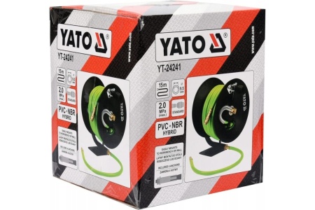 Шланг пневматический на катушке 15 м YATO YT-24241