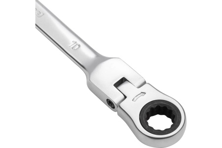 Комбинированный ключ трещоточный с шарниром 10мм AV Steel  AV-315210