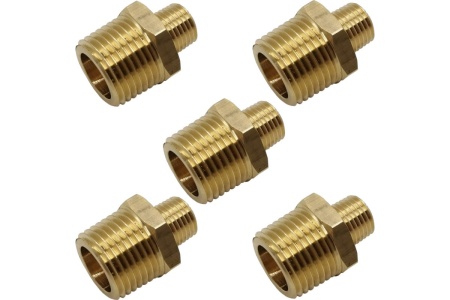 Ниппель переходной пневмо 1/2" НР х 1/4" НР, 5 шт HG 1645009