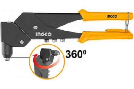Поворотный заклепочник INGCO 260мм 2.4-3.2- 4- 4.8мм, 360 INDUSTRIAL SHHR106