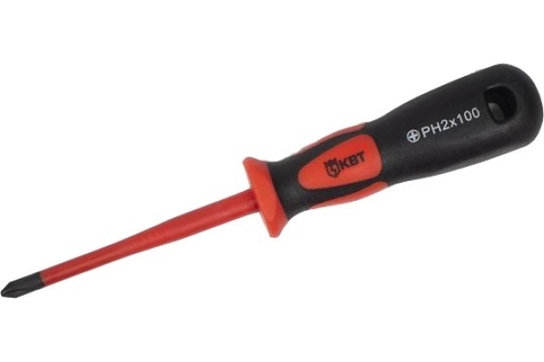 Диэлектрическая отвертка КВТ Слим PH2 100 78584