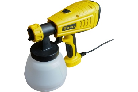 Электрический универсальный краскопульт BERGER Малер 550 ВТ, 1.2 л/мин BG1413