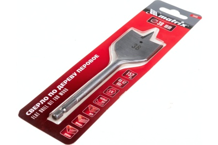 Сверло перовое по дереву (38х152 мм; HEX1/4) MATRIX 70430