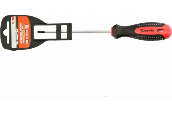 Отвертка Fusion Ph0 х 100 мм CrV anti slip Matrix 11435