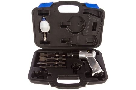 Пневмомолоток с набором зубил ЭВРИКА 9 предметов ER-83501K