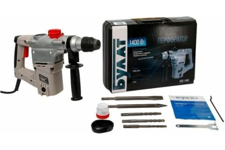 Перфоратор БУЛАТ 1400 Вт, SDS+, 4.5 Дж БПЕ 1400