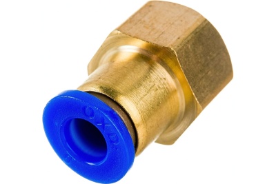 Фитинг металлический 6 мм - внутренняя резьба 1/4" Pegas pneumatic 5203