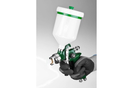 Пневматический краскопульт KRAFTOOL AirKraft HVLP с верхним бачком, 1.7мм 06522-1.7