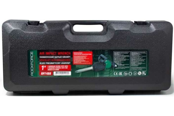 Ударный пневмогайковерт с реверсом и регулировкой усилия ROCKFORCE RF-RP7488 Ударный пневмогайковерт с реверсом и регулировкой усилия ROCKFORCE RF-RP7488