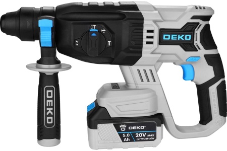 Аккумуляторный перфоратор DEKO DKCH20FU-Li, 20В, 1x5.0Ач 063-4418