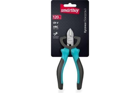 Кусачки (бокорезы) Smartbuy 120 мм, мини, 2х-компонентная рукоятка, СR-V сталь, HRC>51 SBT-PLS-120P1