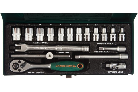 Набор торцевых головок 18 предметов Jonnesway S04H2118S