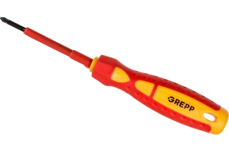 Крестовая диэлектрическая отвертка Ladina GREPP PH0х60 мм, CrV, двухкомпонентная рукоятка 202-030