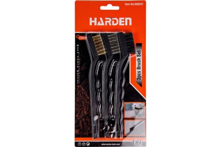 Набор щеток HARDEN нейлон, латунь и сталь, 3 шт, 175 мм 660241