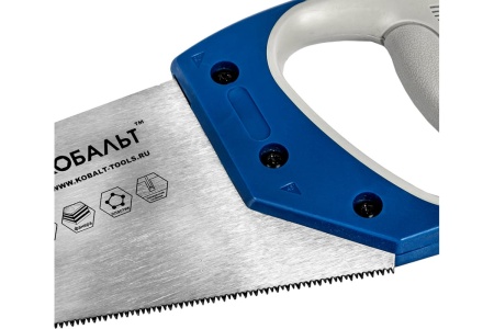 Ножовка по дереву 400 мм, шаг 2 мм/12 TPI, закаленный зуб, 3D-заточка КОБАЛЬТ 248-795