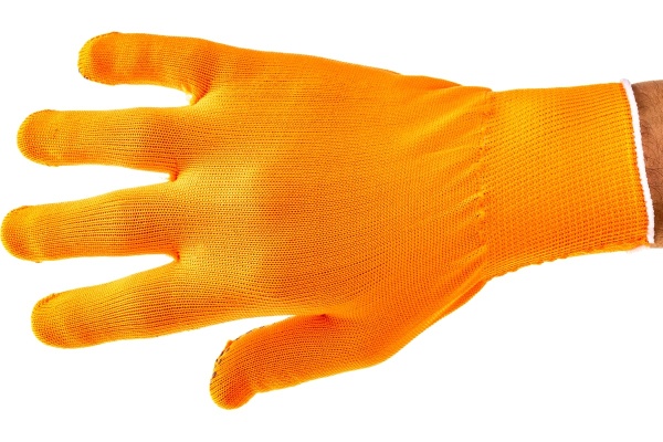 Перчатки Россия нейлон, ПВХ точка, 13 класс, оранжевые, XL 67845
