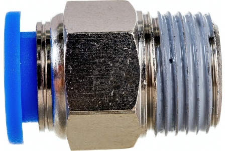 Фитинг цанговый прямой с наружной резьбой 3/8M для трубки диаметром 10 мм SHPI PC 10-R03