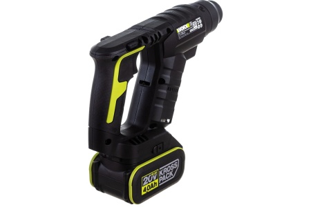 Аккумуляторный перфоратор WORX Professional 20В, 20мм, 1.7Дж, 4Ач х1, ЗУ WU380S Аккумуляторный перфоратор WORX Professional 20В, 20мм, 1.7Дж, 4Ач х1, ЗУ WU380S