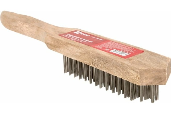 Стальная кордщетка EKF деревянная ручка, 5 рядная Master wbs-wd-5-mas