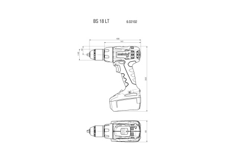 Аккумуляторный винтоверт Metabo BS 18 LT 602102820 Аккумуляторный винтоверт Metabo BS 18 LT 602102820