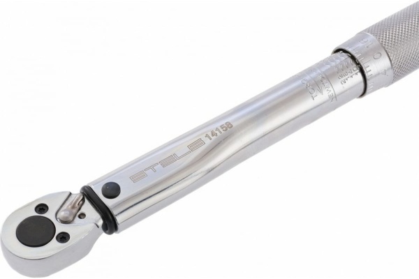 Динамометрический ключ 5-24 Нм, 1/4", CrV, хромированный STELS 14158