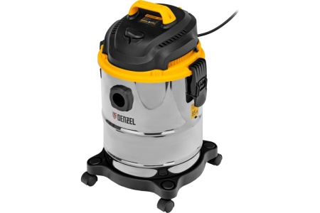 Строительный пылесос Denzel svc15, 1200 вт, бак 15 л, шланг 2 м 28201