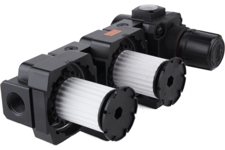 Блок подготовки воздуха: масловлагоотделитель, регулятор, манометр (3000 л/мин; 10 бар; 1/2") WIEDERKRAFT WDK-70740 Блок подготовки воздуха: масловлагоотделитель, регулятор, манометр (3000 л/мин; 10 бар; 1/2") WIEDERKRAFT WDK-70740