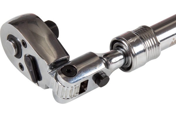 Телескопическая трещотка с фиксатором МАСТАК 3/8 , 250-350 мм, 72 зубца, флажковая с кнопкой, шарнирная 010-33814