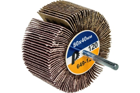 Круг лепестковый с оправкой (80х40 мм; P120) ПРАКТИКА 649-127