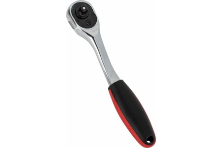 Ключ-трещотка DELI dl2324 1/4" 150 мм, двухкомпонентная рукоять, 72 зуба, шестерня Cr-Mo, быстросъемная 104465