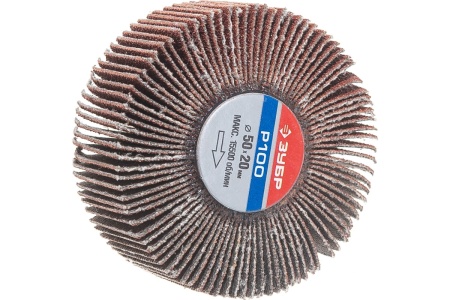 Круг шлифовальный веерный лепестковый (50х20 мм; P100; тип КЛО) Зубр 36601-100