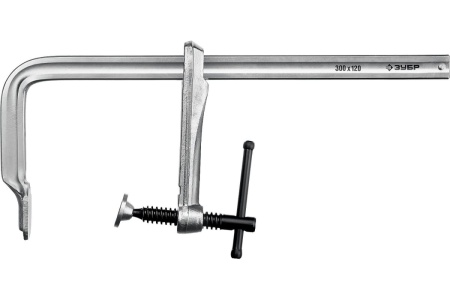 Цельнокованая струбцина ЗУБР КС-300/120 тип F, 300/120 мм 32157-120-300 Цельнокованая струбцина ЗУБР КС-300/120 тип F, 300/120 мм 32157-120-300