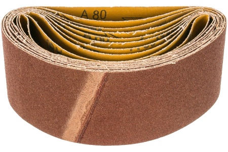 Лента шлифовальная (10 шт; 75х457 мм; P80) ПРАКТИКА 032-881