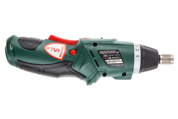 Аккумуляторная отвертка HAMMER Flex ACD3.6Li USB с набором бит 545454