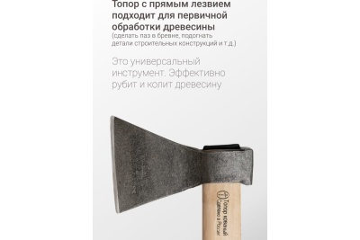 Хозяйственный кованый топор Труд-Вача Графит 0.8 кг ГР44