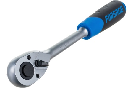 Реверсивная трещотка Forsage с резиновой ручкой, 1/2", L-260мм, 45зуб 15769 F-80243