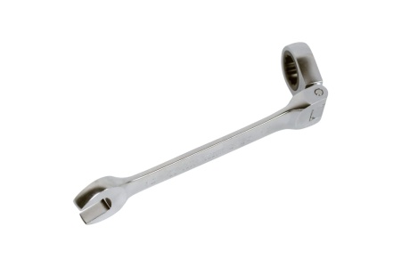 Трещоточный комбинированный ключ с шарниром 17мм KING TONY 373017M