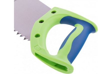 Ножовка по дереву, 500 мм, шаг зуба 10 мм, зуб 2D, калёный зуб, 2-х компонентная рукоятка СИБРТЕХ "Зубец" 23822