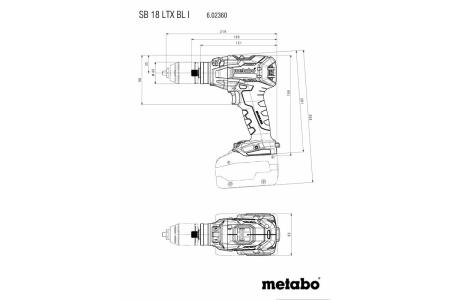 Аккумуляторный ударный винтоверт Metabo SB 18 LTX BL I 602360840