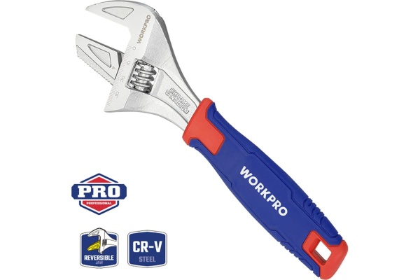 Разводной сверхширокооткрывающийся ключ WORKPRO 2 в 1 200 мм (8 дюймов) CR-V WP272014