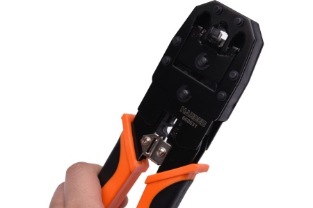 Пресс-клещи для обжима модульных разъемов Harden  190 мм, на RJ45, RJ11, RJ12 660631
