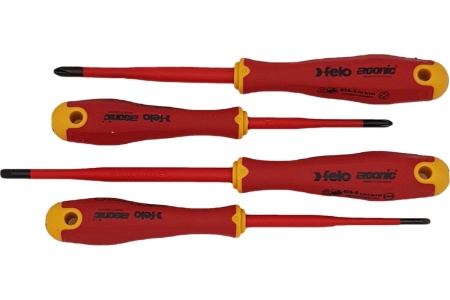 Набор диэлектрических отверток 4 шт. Felo Ergonic серия Slim 41384198