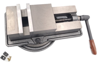 Станочные тиски TORNERI прецизионные поворотные L губок 125 мм, серия QM16125 Swivel 045758