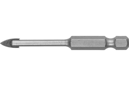 Сверло по стеклу и кафелю ЗУБР 2-х резцовый, 5 мм, шестигранный хвостовик 29840-05 Сверло по стеклу и кафелю ЗУБР 2-х резцовый, 5 мм, шестигранный хвостовик 29840-05