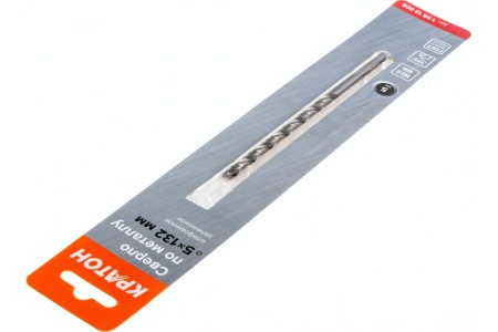 Сверло по металлу шлифованное удлиненное (5x132 мм) Кратон 1 05 12 006