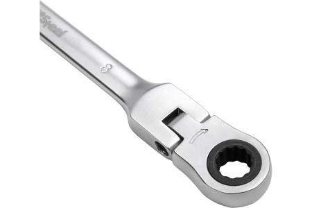 Комбинированный ключ трещоточный с шарниром 8мм AV Steel  AV-315208