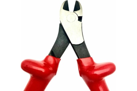 Боковые диэлектрические кусачки Промлайн 180мм, сталь cr-v, обливные рукоятки 1 слойн, до 1000В, ПЛ0210304180_z022