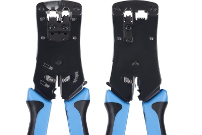 Обжимной инструмент Cabeus для RJ-45 (8р8с), RJ-11/12 (6р6с, 6р4с, 6р2с), 4р4с, 4р2с, профессиональный HT-N468B
