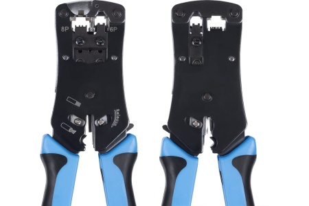 Обжимной инструмент Cabeus для RJ-45 (8р8с), RJ-11/12 (6р6с, 6р4с, 6р2с), 4р4с, 4р2с, профессиональный HT-N468B