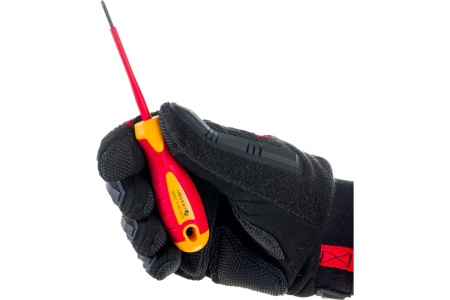 Изолированная отвертка с прямым шлицем HOEGERT TECHNIK SL2,5, 75 мм, 1000 V, сталь S2 HT1S902